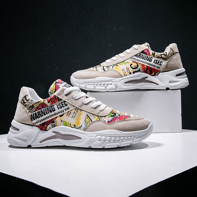 Bear Design, Casual Sports Shoes, Graffiti Sneakers