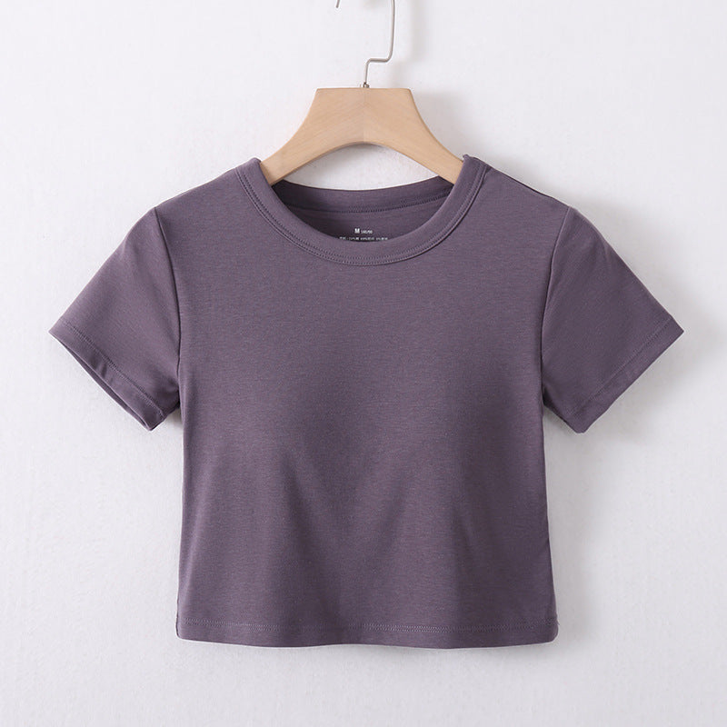 Summer Crop Top with Built-in Bra for Women