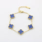High-End Four Leaf Clover Bracelet in Titanium Steel