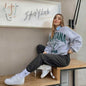 Retro Distressed Long Sleeve Sweater for Women