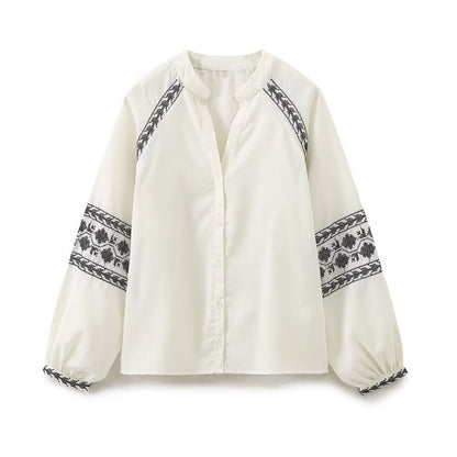 Elegant Loose Blouses - Bohimian 2024 Long Sleeve Tops