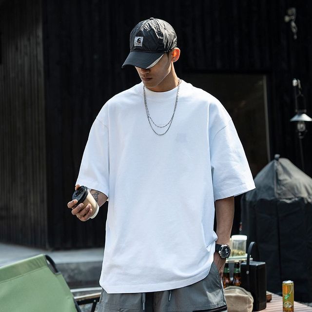 Men's Oversized Short Sleeve Solid Color T-Shirt