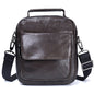 Vintage Leather Vertical Shoulder Bag for Men
