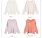 V-Neck Knit Sweater for Women