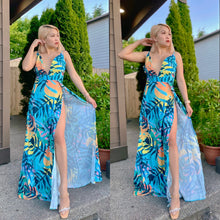 Load image into Gallery viewer, Take Me To Paradise Double Slit Dress
